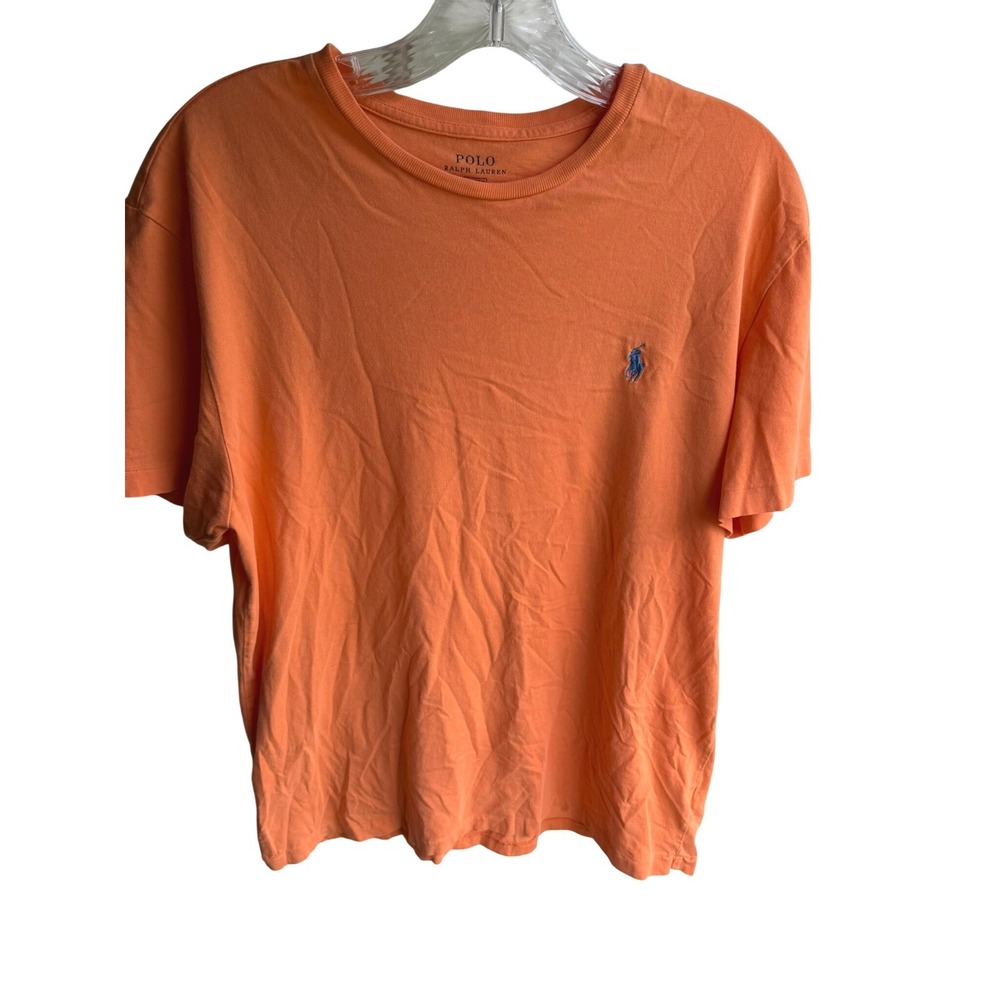 Polo Ralph Lauren Men's Jersey Short Sleeve Crewneck T-Shirt in Pompano Orange M